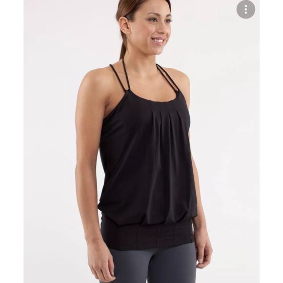 LULULEMON Flow And Go Tank II Black Size 6 - Picture 1 of 7